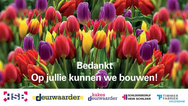 Tulpenactie voor onze betrokken bouwers!