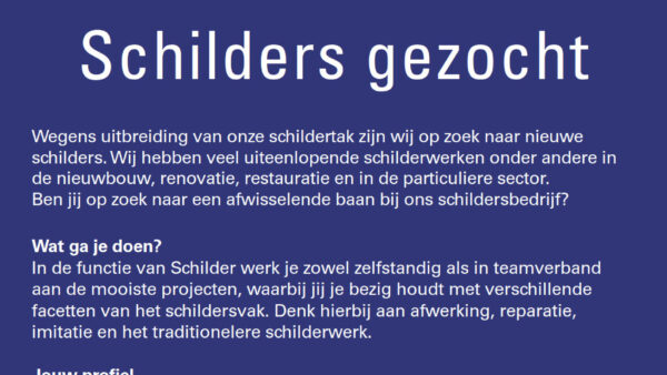 Ons Schildersbedrijf zoekt collega’s!